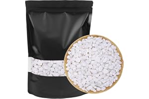 WOHOHOHO 2.7lb White Rocks Succulent Cactus Bonsai Stones Cacti Gravel Decorative Plant Pebbles Terrarium Vase Filler Horticultural Grit Potting Soil Cover for Fairy Gardening, Top Dressing, Landscaping