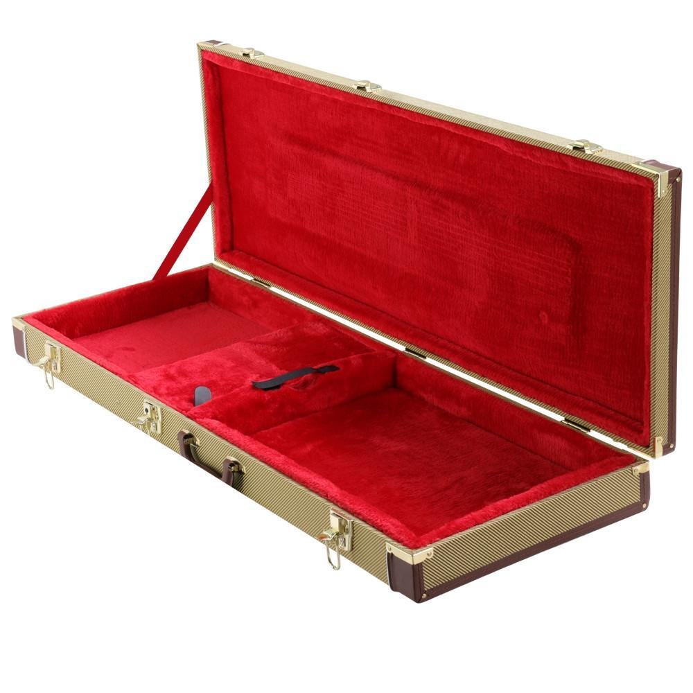 Yaheetech Rectangle Shaped Tweed Hardshell Guitar Case for Strat/Tele
