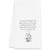 Gleegreets Hostess Towels Gifts for Women, Floral Inspirational Quote Towels for Kitchen Bathroom Decor (16x24 inches)