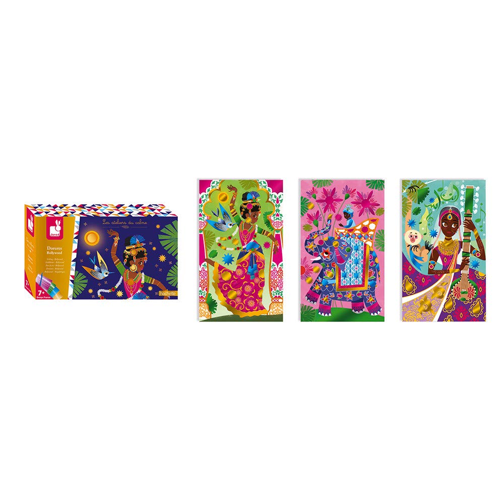 Janod - From 7 years old - Creative Kit - Bollywood gilding - Les Ateliers du Calme - Creative Leisure - Dexterity and Concentration - J07809