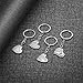 Teacher Appreciation Gifts for Women, 4PCS Heart Pendant Keychain Jewelry Set, Thank You Gift Graduation Gift for Teachers
