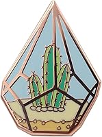 Real Sic Cactus Enamel Pin - Cute Cactus in Geometric Terrarium Lapel Pin - A Succulent Garden for Backpacks, Jackets,...