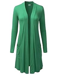 LALABEE Women's Long-Line Long Sleeve Open Front