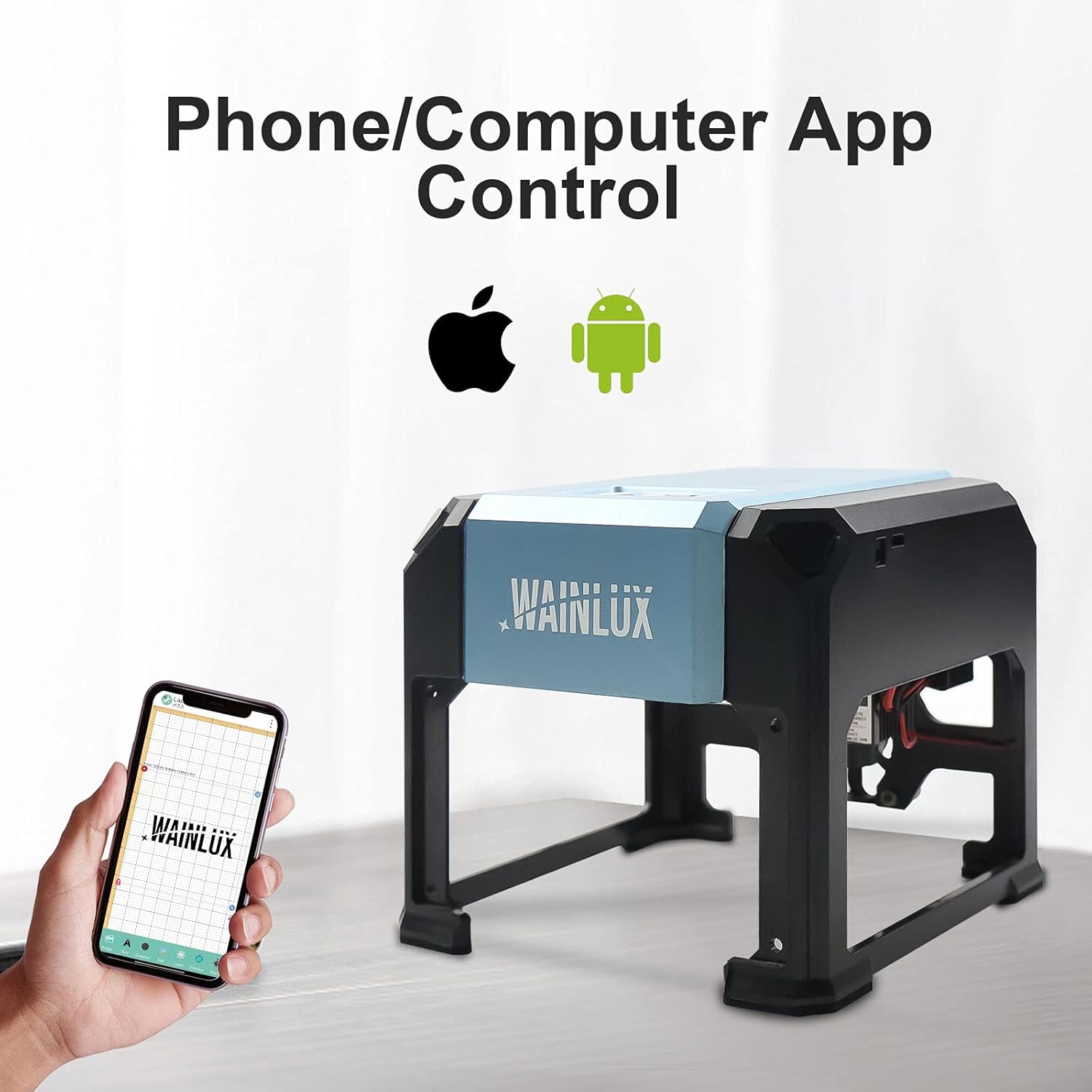 Amazon Com Laser Engraving Machine 3000mw Mini Desktop Laser Printer Engraver Machine Working Area 80x80mm For Diy Logo 3000mw Home Improvement