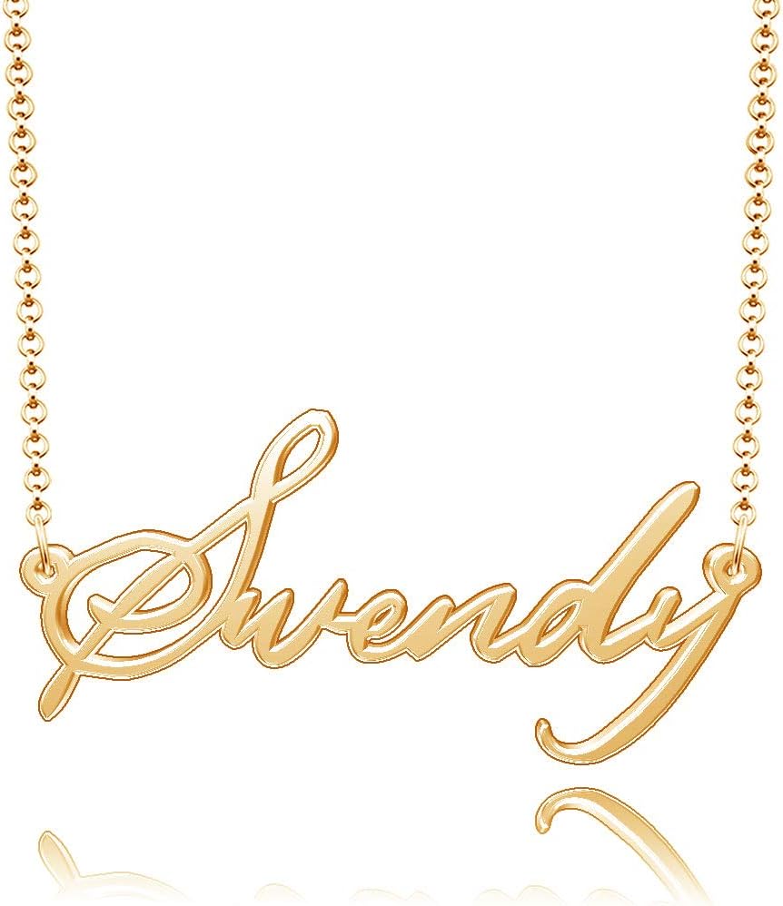 Infinite Memories Personalized Name Necklace Sterling Silver Gold Music Note Pendant Customized Gift for Her