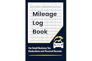Mileage Log Book for Small Business Tax Deductions and Personal Records: Track 2,808 Trips with Space for Dates, Miles, Purpose, and Notes – Ideal for Self-Employed, Contractors, and Gig Drivers