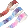 YUBBAEX Fruits Candy 9/16" Dot Washi Tape Set Round Stickers 300 Dots of 3 Rolls for Journal Planner Scrapbooking (Crystal Ca