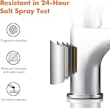 GRIFEMA Bathroom Basin Mixer Tap Single Lever Chrome Brass G3/8 H&C Hoses view 5