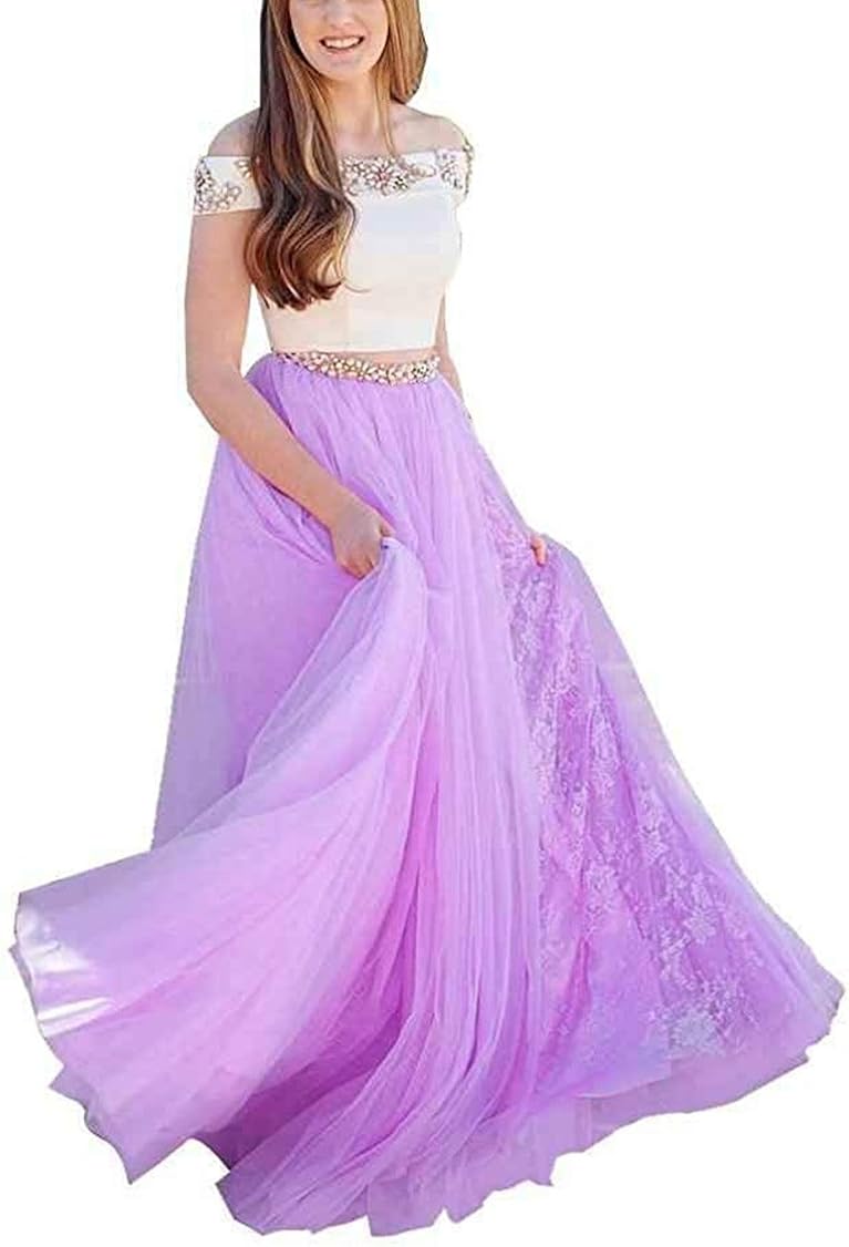 purple two piece homecoming dress