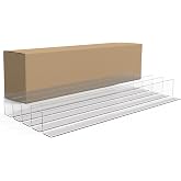 Clip Strip Corp. Shelf Dividers Pack of 50 for Retail Stores - Lightweight, Clear Adhesive Mount 1" H x 11-9/16" L, 15 mil Crystal Clear PVC, Retail Shelf Separator, Item SD-1512