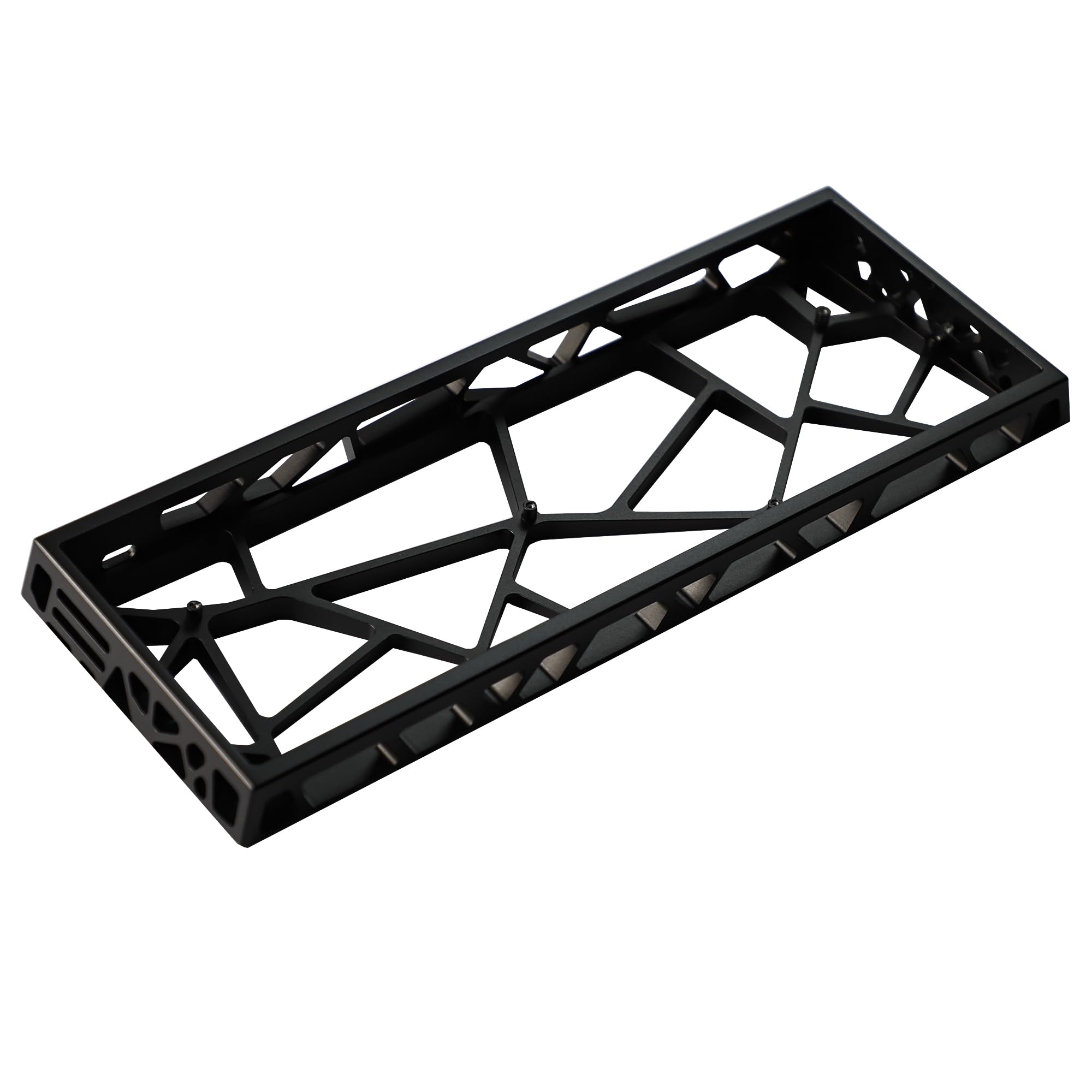 Photo 1 of YMDK 60% Hollow60 GH60 Aluminum Case for Wooting60HE Poker2 Pok3r DZ60 YD60MQ GK61 GK64 DK64 Similar to Holy60 (Anodized Black)