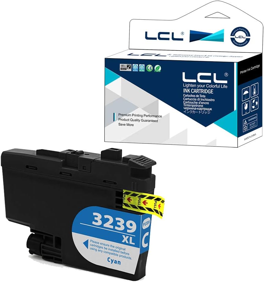 LCL Compatible Ink Cartridge LC-3239 LC3239 XL LC3239XL LC-3239XLC LC3239XLC (1 Cyan) Replacement for Brother MFC-J5945DW MFC-J6945DW MFC-J6947DW HL-J6000DW HL-J6100DW
