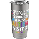 Proud Autism Sister Autism Warrior Sister Autism Awareness Stainless Steel Insulated Tumbler