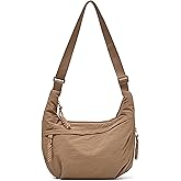 Crossbody Nylon Crescent Bag for Women - Lightweight Small Hobo With 2 Pack Inner Dumpling Bag - Casual