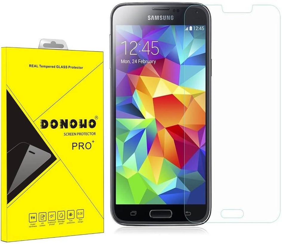 Samsung Galaxy S5 Screen Protector, premium Tempered Glass Screen Protector for Samsung Galaxy S5 - (9h Hardness 0.33mm 2.5d) Ultra Hd Clear with Maximum Touchscreen Accuracy Lifetime Warranty