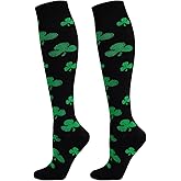 Junely Compression Socks for Women Knee High Festival for Running Athletic Nurses Pregnant Women Work Support Travel Flight