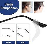 WLLHYF Silicone Glasses Ear Cushions 10 Pairs Anti Slip Clear White view 4