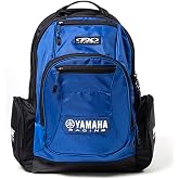 YAMAHA Premium Backpack Motorcycle Powersports Track Riding Back Pack Officially Licensed - Blue/Black, 22l