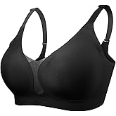 ONEFENG Mastectomy Bra with Pockets - Post Surgery Pocket Prosthesis Bra for Breast Forms Wireless Everyday Bras