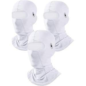 Xevastar 3 Pieces Unisex Ice Silk Mesh Balaclava Ski Mask, Full Cycling Face Cover