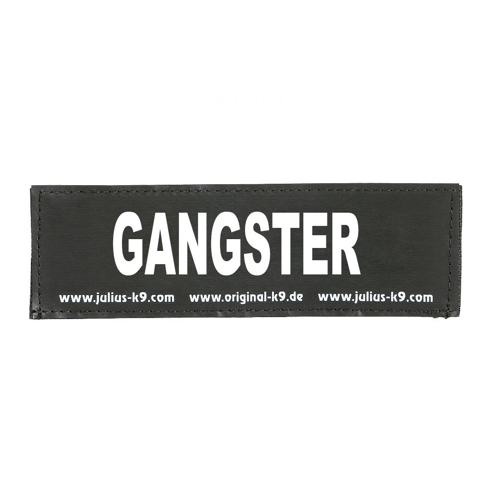 Julius-K9 Interchangeable Hook & Loop Patches, 1 pair, GANGSTER, Size: Large, Black — image 1