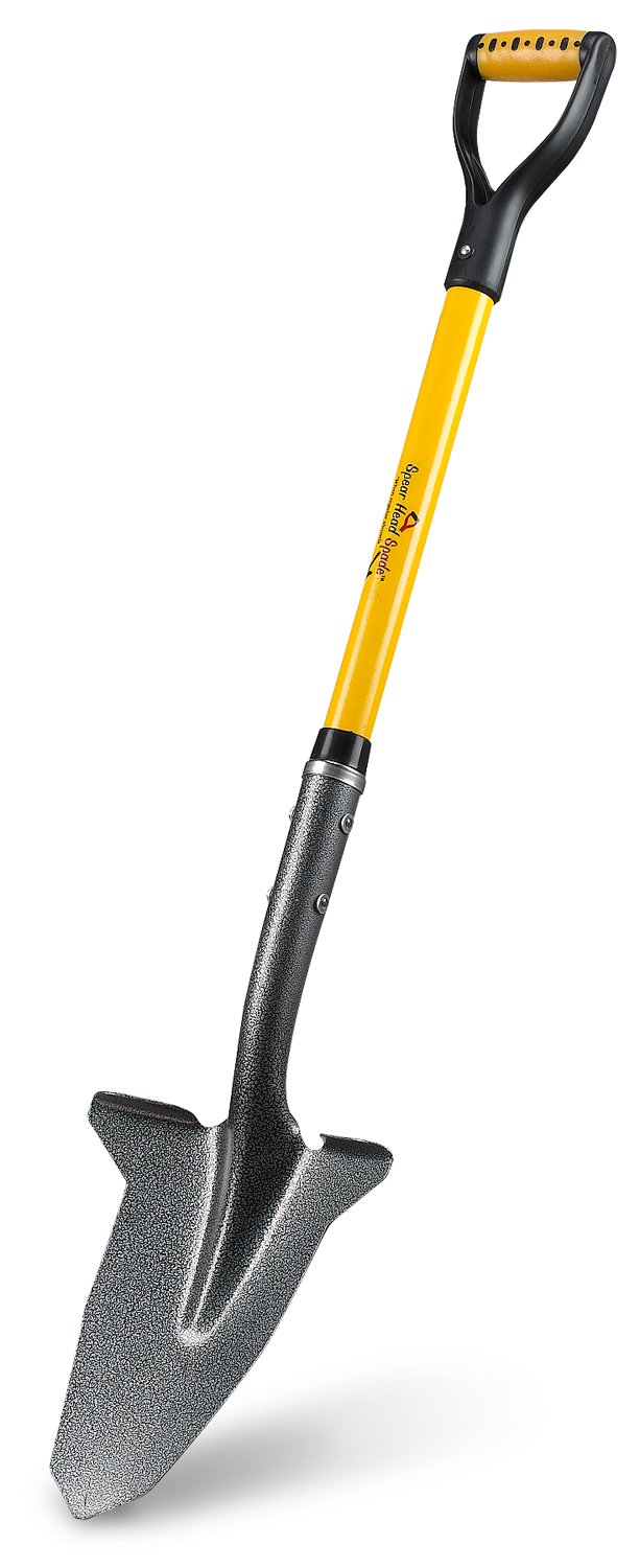 Spear Head Spade Reinforced Fiberglass Gardening Shovel with