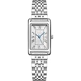 BESTKANG Rectangle Watches for Women Stainless Steel Strap Womens Watch Dainty Fashion Waterproof Square Women's Wrist Watch
