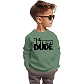 GLIGLITTR Birthday Boys Sweatshirt Birthday Dude Shirts Toddler Baby Boy 1th 2nd 3rd 4th 5th B-day Party Outfit Pullover Tops