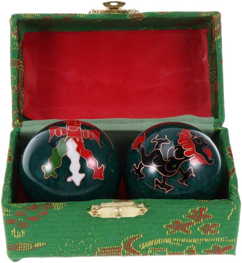 Milisten Chinese Health Baoding Balls 2 Inch Finger Massage Handballs for Stress Relief Meditation Hand Exercise Therapy