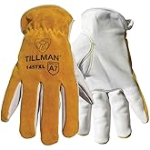 Tillman 1457 Cut Resistant Cowhide Kevlar Sock Lined Drivers Gloves, Large