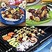 ekSel Grill Oven BBQ Mats & Baking Sheet Cooking Liner Woven Fiberglass Reusable Non Stick 1 Black & 1 Beige; Set of 2