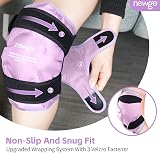 NEWGO Reusable Knee Ice Pack Wrap Full Coverage Gel Pad Purple view 4