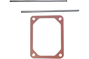 Valve Cover Gasket with 2 PCS Push Rods, Automotive Replacement Push Rod Gasket Sets Compatible with Push Rod Set, Replaces #