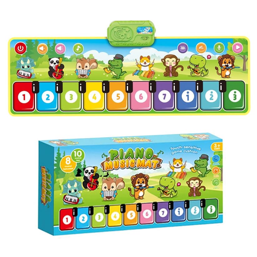 Tapete Musical Infantil Crianças Bebe Tapete Musical Antiderrapante 8 Timbres