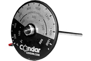 CONDAR Dutchwest Stove Catalytic Probe Thermometer (3-142) 7/8 inch Probe.