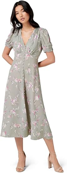 raina printed midi dress