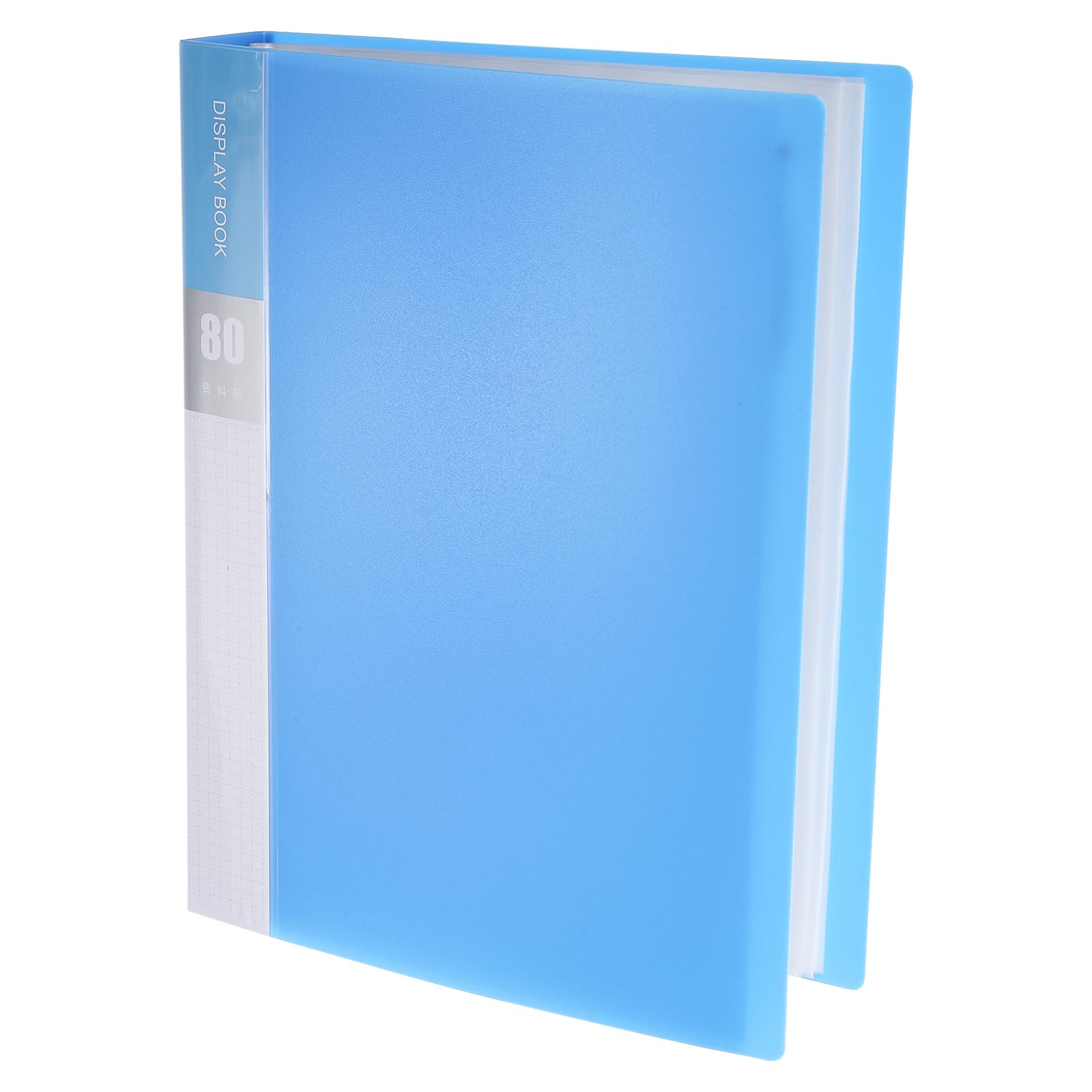 M&G 80-Pocket Binder with PP Plastic Sleeves A4(Blue), Art Portfolio Folder with Clear Sheet Protectors, Display 160 Pages for Organizing Documents, 310x235x50mm