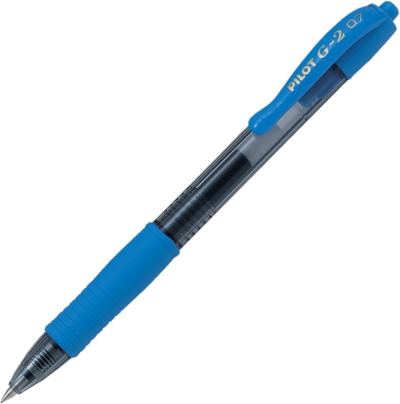 Pilot G207 Fine Gel 0.7mm Rollerball Pen Sky Blue Pack of 12