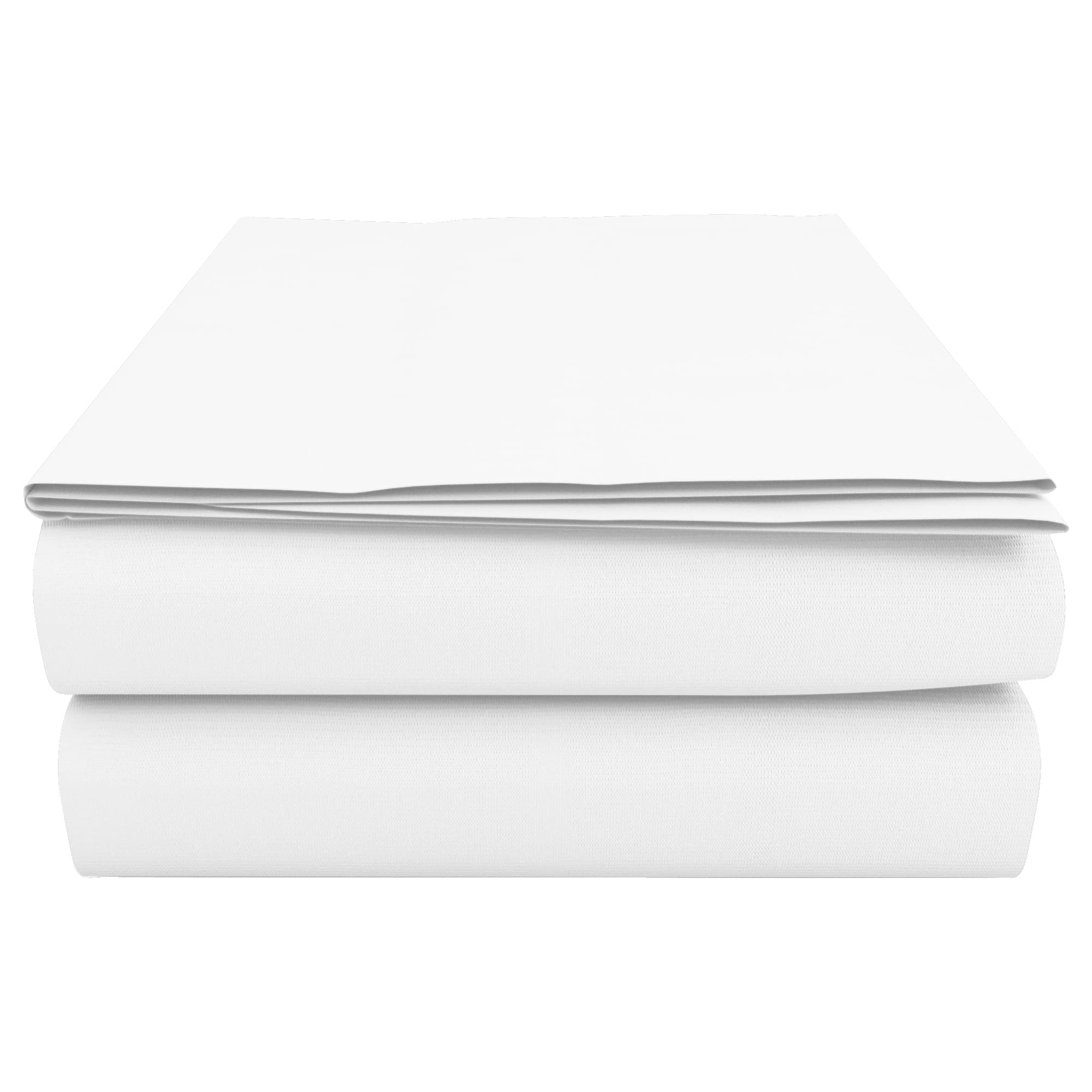 HOME ACE White Twin Single Flat Sheet 178CM x 254CM, Polycotton