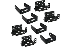 CenryKay 4 Sets 8Pack Pan Tilt Servo Mount Bracket for MG995 MG996R S3003 U-Shaped L-Shaped Steering Gear Bracket