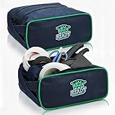 Rink Ready Hockey Accessory Bag, Navy Blue, Sports Gear Storage, Accessories Bag, Turquoise Trim or Red Trim (Green)