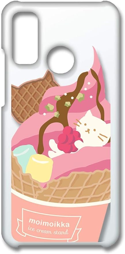 Amazon Moimoikka Huawei Nova Lite3 Plus ノバライト3プラス クリア ハードケース ねこアイス アイスクリーム ソフトクリーム 猫 ネコ アニマル 動物 キャラクター おしゃれ オシャレ かわいい 可愛い 柄 カバー ジャケット スマートフォン スマホケース