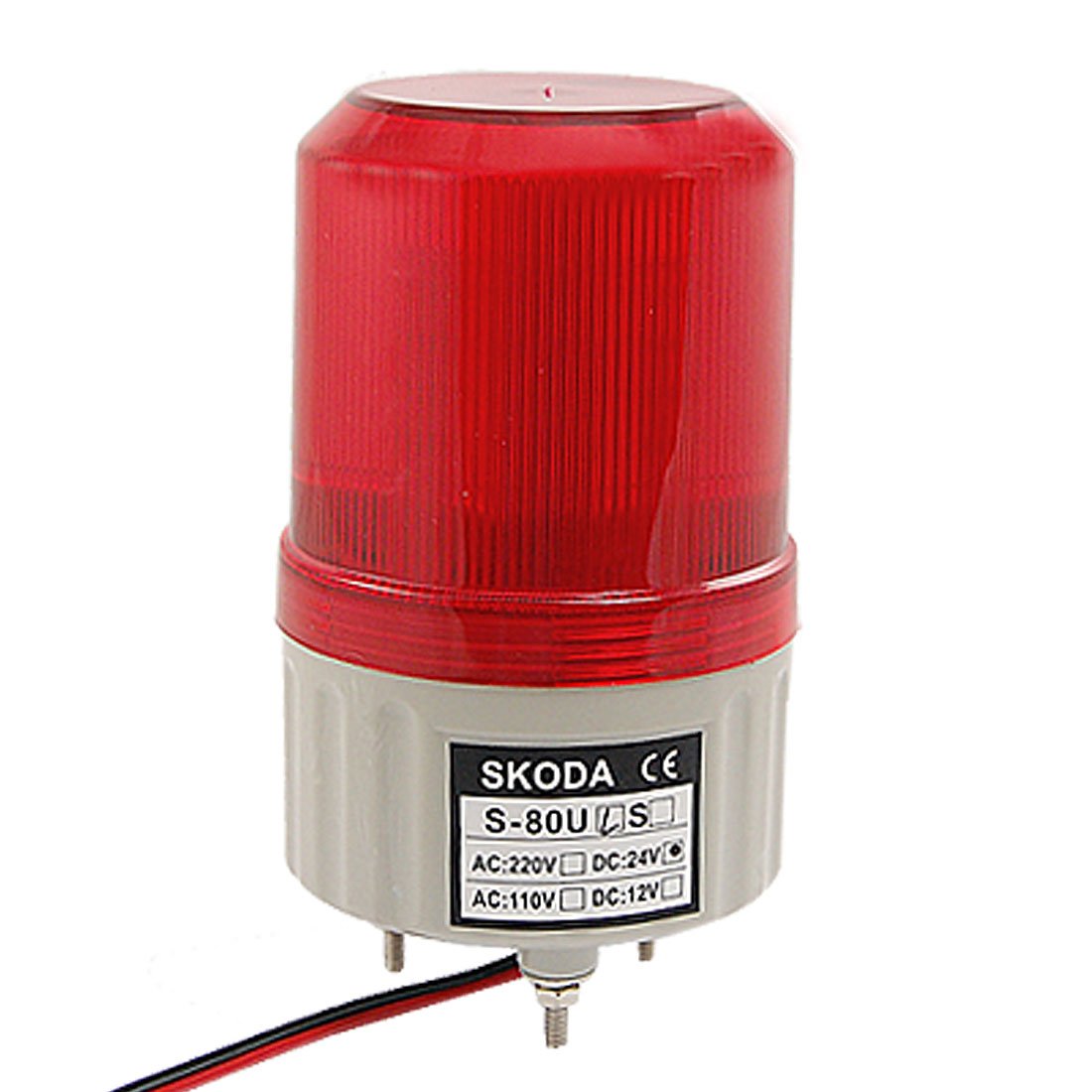 Buy uxcell DC 24V LED Industrial Signal Tower Buzzer Siren Warning Light 90dB Red Online at