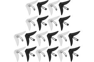 PACKOVE 20pcs Plastic Tie Clips for Men Necktie Holder Hardware with Bow Tie Fastener Clips Decorative