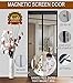 Magnetic Screen Door with Mesh Curtain Full Frame Velcro. Fits Door Openings Up To 36”x82” MAX