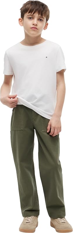Jungen Boys Basic Cn Knit S/S Kb0kb04140 Kurzarm Strickoberteile, Weiß (Bright White), 122 EU