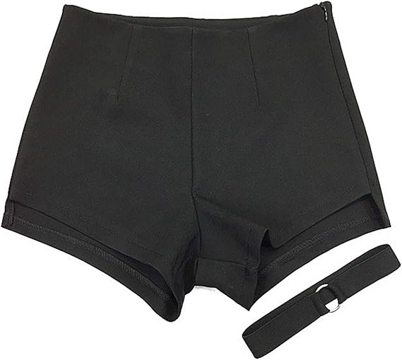 high waisted black shorts amazon