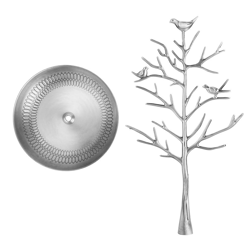 Fashion Jewelry Display Stand Money Tree Earrings Necklace Hanging Jewelry Display Storage Tools(Antique Sliver)