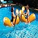 FUDOSAN Inflatable Pool Floats Pool Party Play Boat Raft Collision Toys Wood Grain Seat Mounts Water Swimming Floating Row for Kids/ Adults, Max Weight 160 lbs