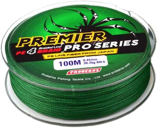 Powerful Braided Fishing Line 100M 4 Strands Stronger Multifilament PE Braid Wire 10LB/35LB/100LB